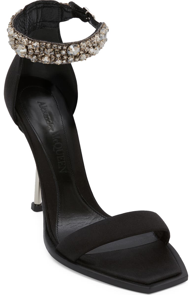 McQueen Alexander McQueen Crystal Strap Sandal, Alternate, color,