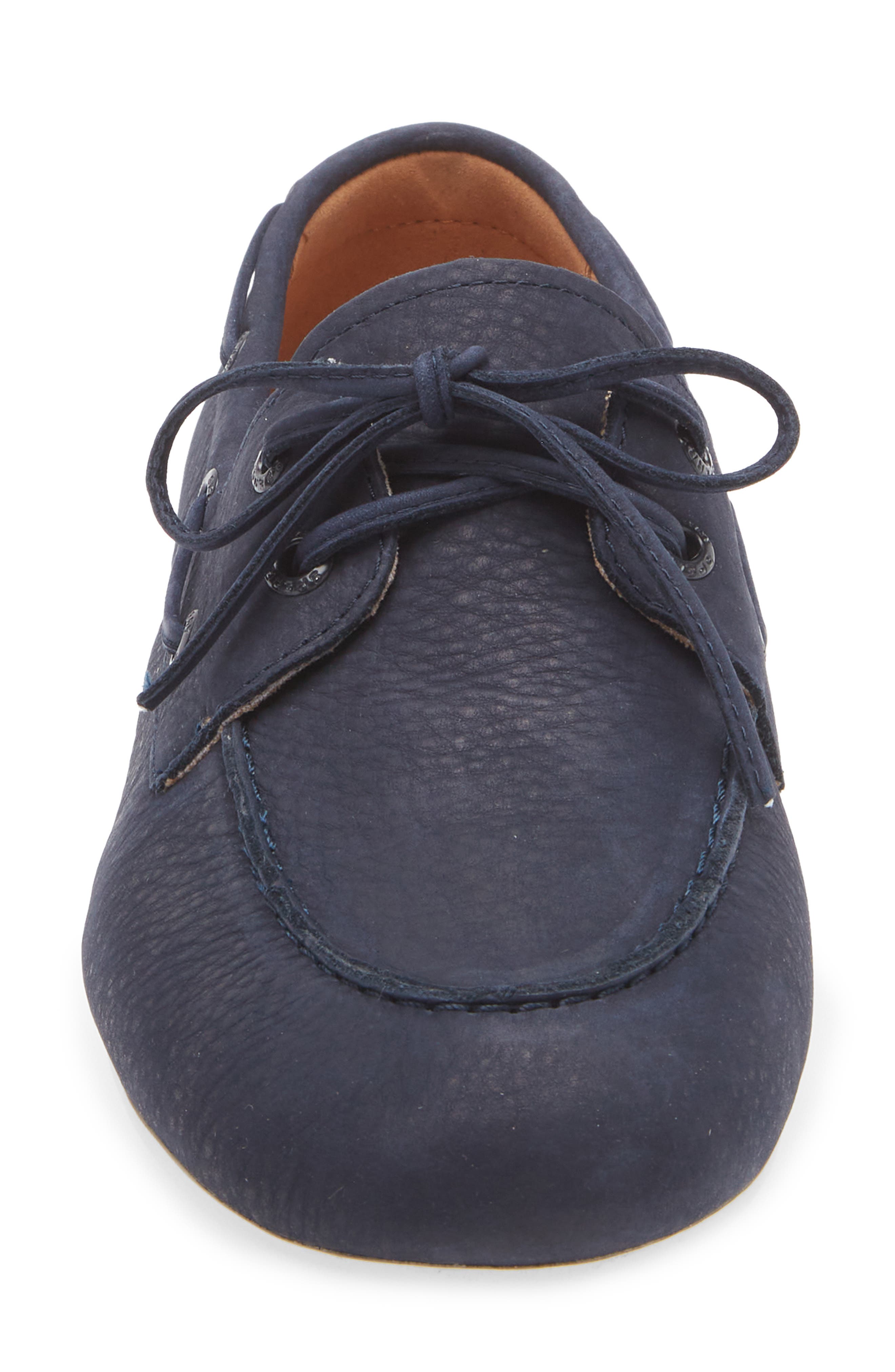 Slim Boat Shoe, Alternate, color, NAVY LEATHER SUEDE