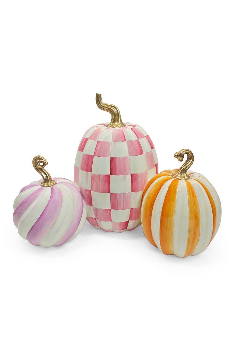 Glam-O-Ween Pumpkin Trio Decoration, Main, color, MULTI
