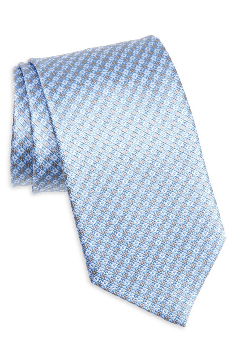 David Donahue Geometric Silk Tie, Main, color, 