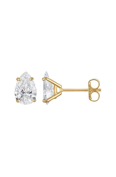 14K Gold Lab Grown Diamond Stud Earrings