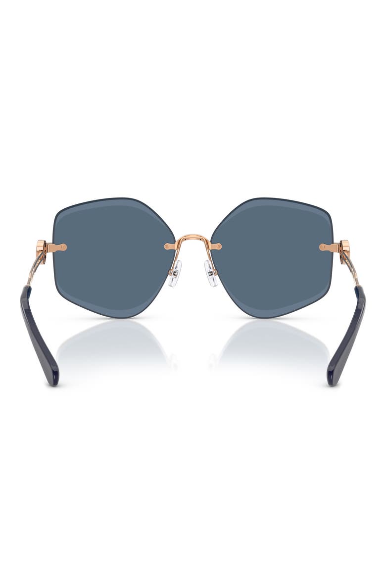 58mm Irregular Sunglasses, Alternate, color, GOLD AMBER