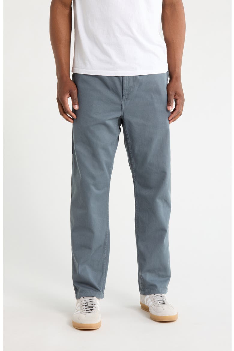 Flint Straight Leg Twill Pants, Main, color, COZY BLUE (GARMENT)