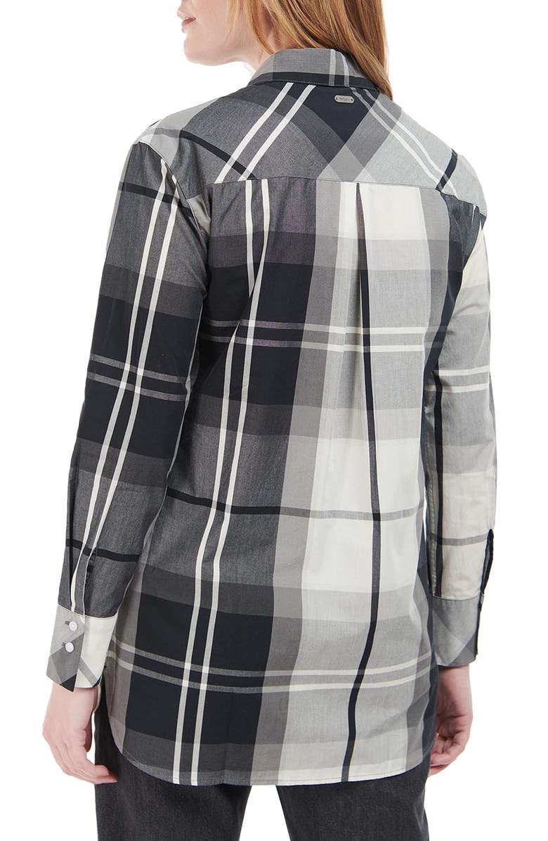 Barbour Perthshire Plaid Cotton Button-Up Shirt, Alternate, color, Mono Tartan