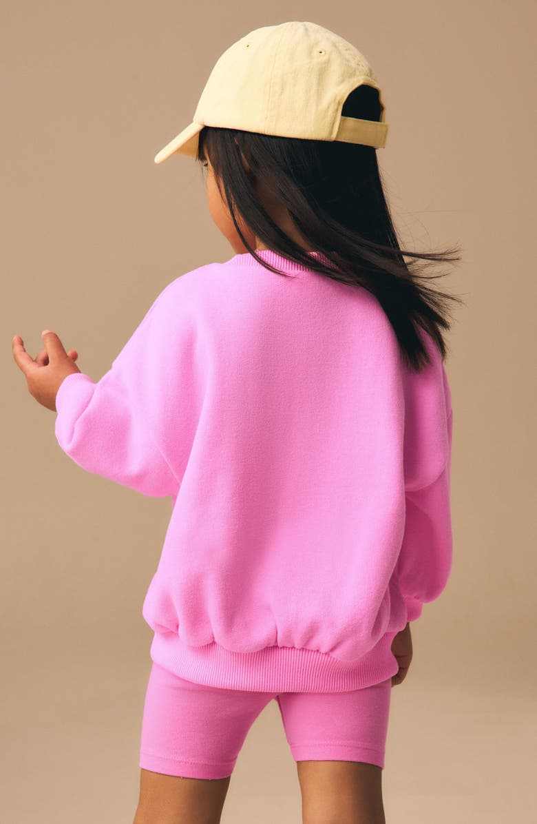 NEXT Kids' Sweatshirt & Bike Shorts, Alternate, color, Pink