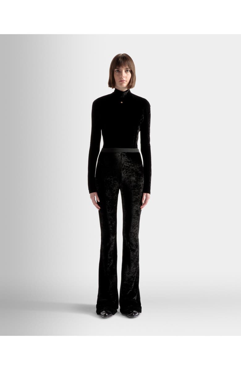 Bally High Neck Bodysuit, Alternate, color, Black