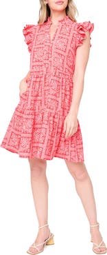 GIBSONLOOK Scarf Print A-Line Dress