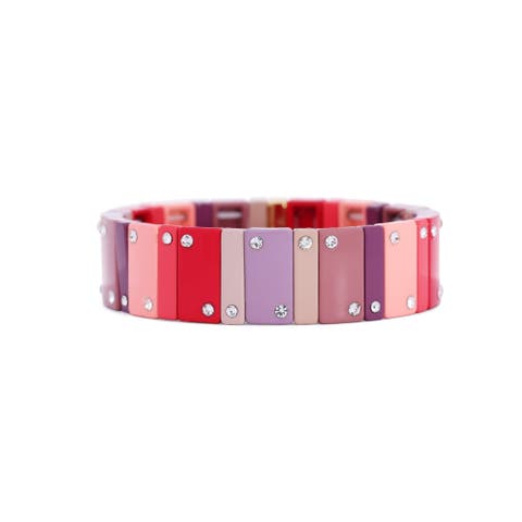 Mauve Domino Stretch Bracelet