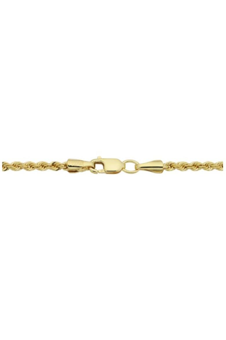 14k Gold Filled Unisex 2.10 millimeter Rope Chain Necklace, Alternate, color, 14k Yellow Gold
