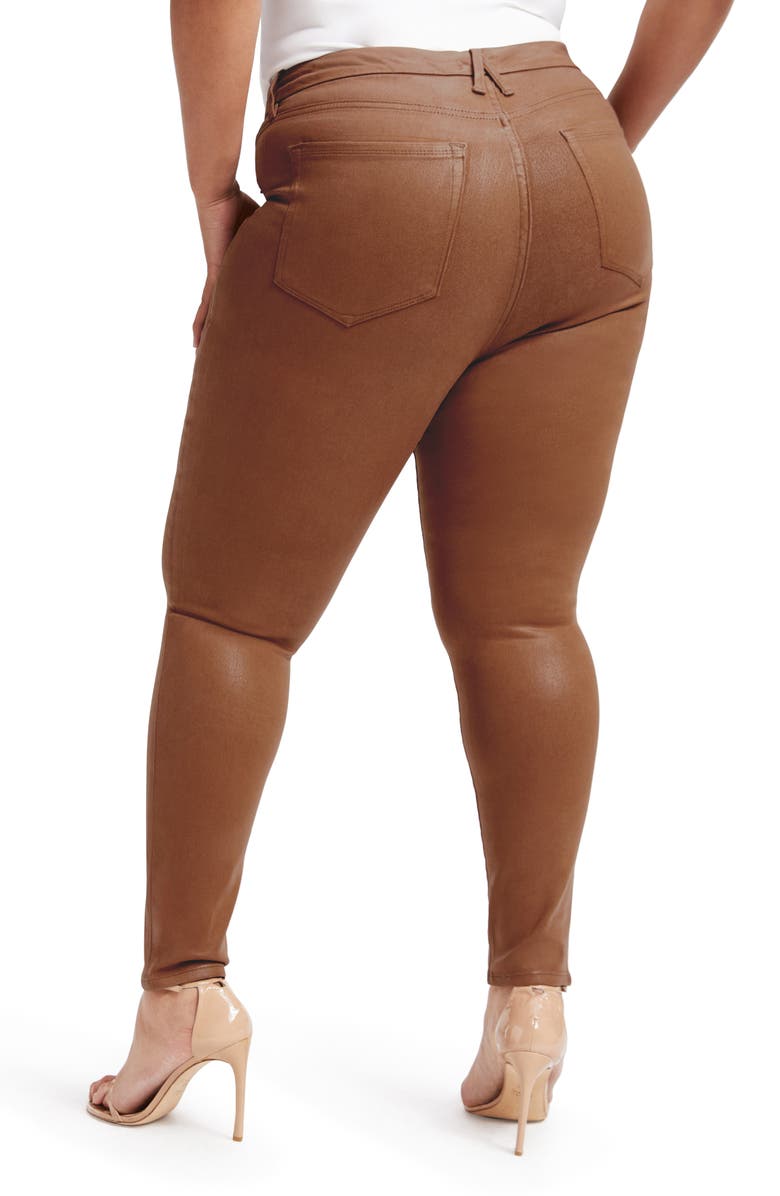Good American Good Legs Coated Skinny Jeans, Alternate, color,