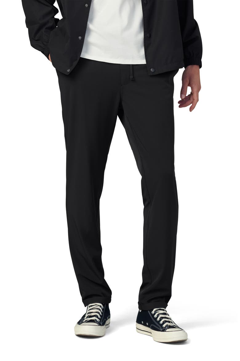 The Laird Slim Fit Drawstring Waist Pants, Main, color, BLACK