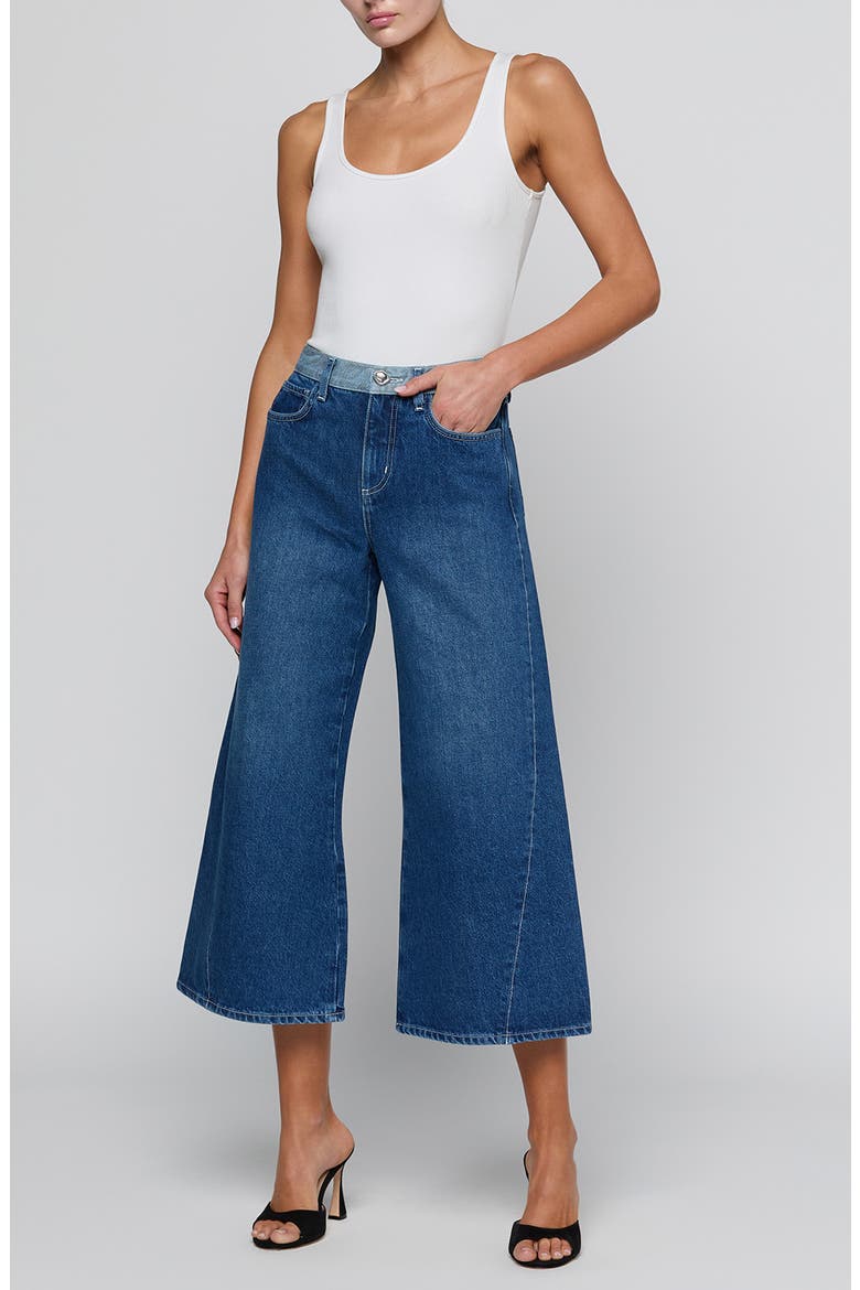 Bronte High Waist Crop Wide Leg Jeans, Alternate, color, GOLETA