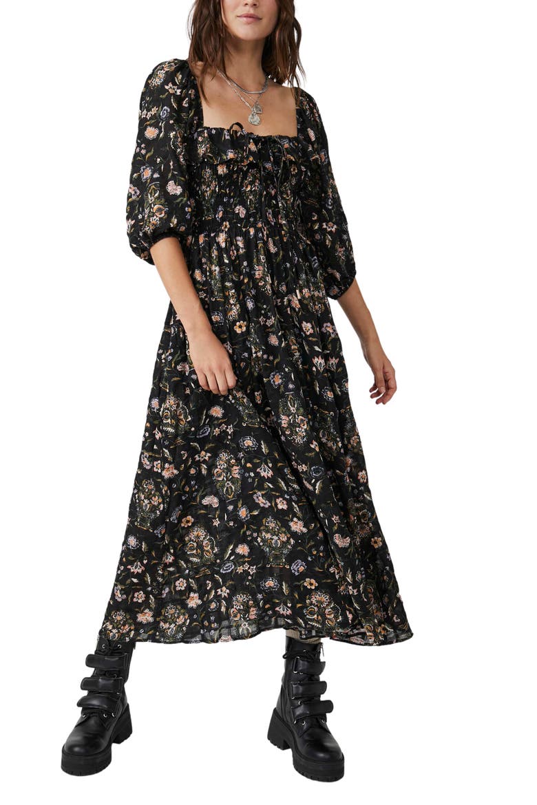 Oasis Print Maxi Dress, Alternate, color, BLACK COMBO
