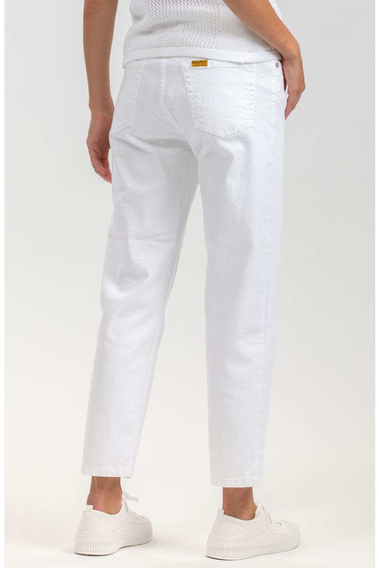 Ankle Straight Leg Maternity Mom Jeans, Alternate, color, WHITE