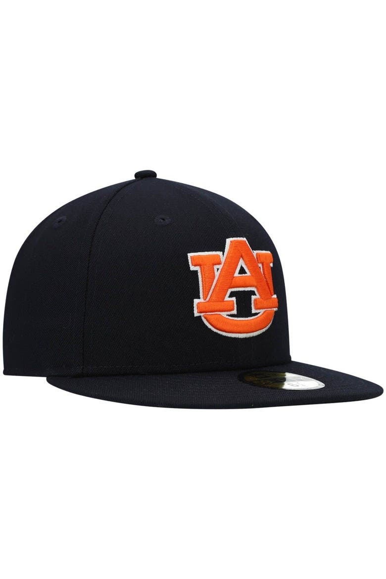 Men's New Era Navy Auburn Tigers Logo Basic 59FIFTY Fitted Hat, Alternate, color, Navy