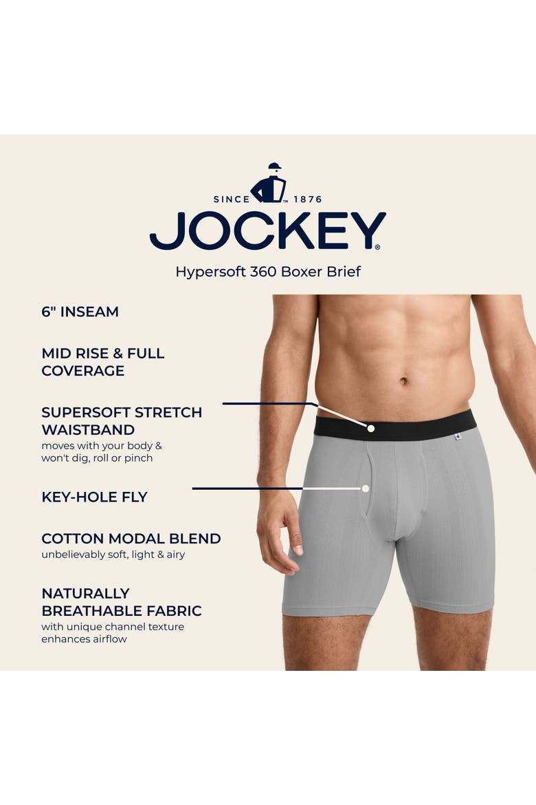 Men's Hypersoft 360 6" Boxer Brief - 3 Pack, Alternate, color, Blue Radiance