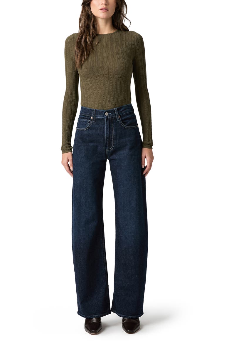 Arellia High Waist Barrel Leg Jeans, Alternate, color, DWELL