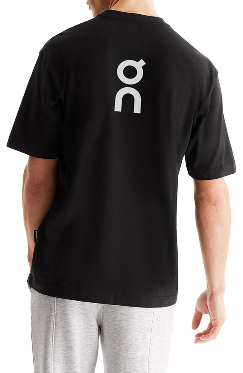 On Club T Oversize Organic Cotton T-Shirt, Alternate, color, Black