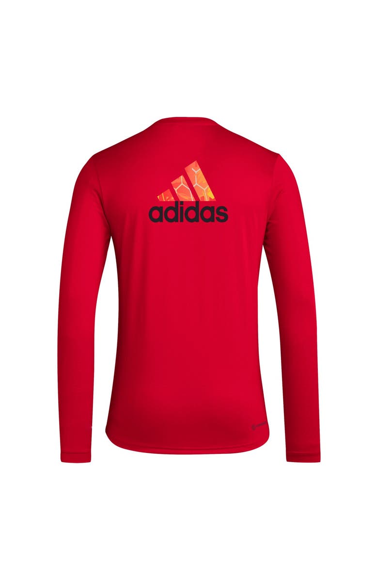 adidas Men's adidas Red New York Red Bulls Local Pop AEROREADY Long Sleeve T-Shirt, Alternate, color, 