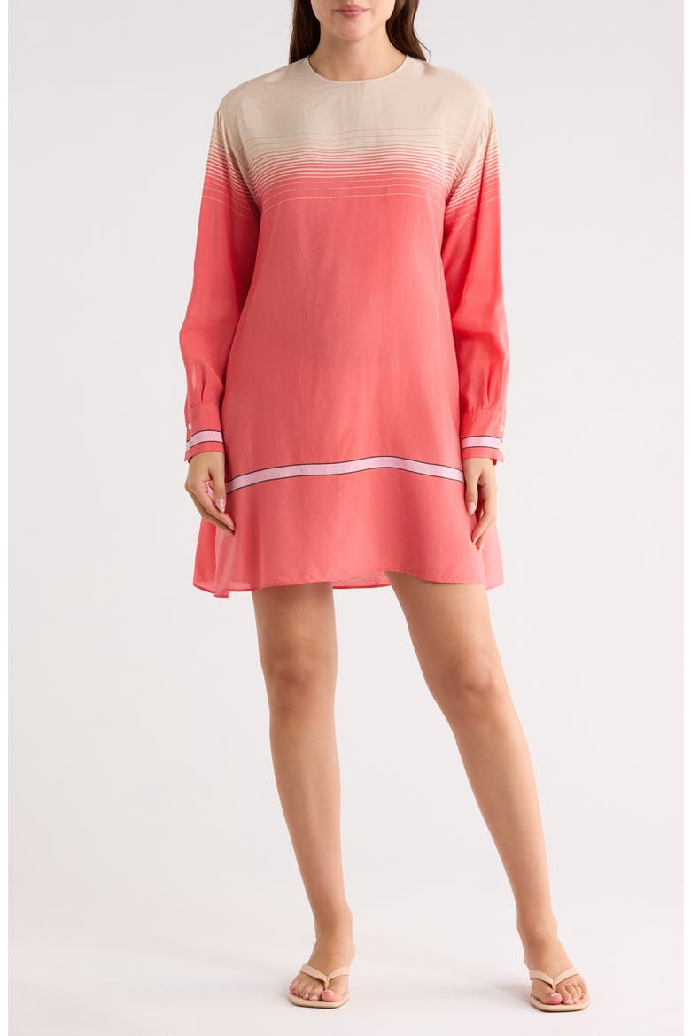 Ombré Dress, Main, color, CORAL