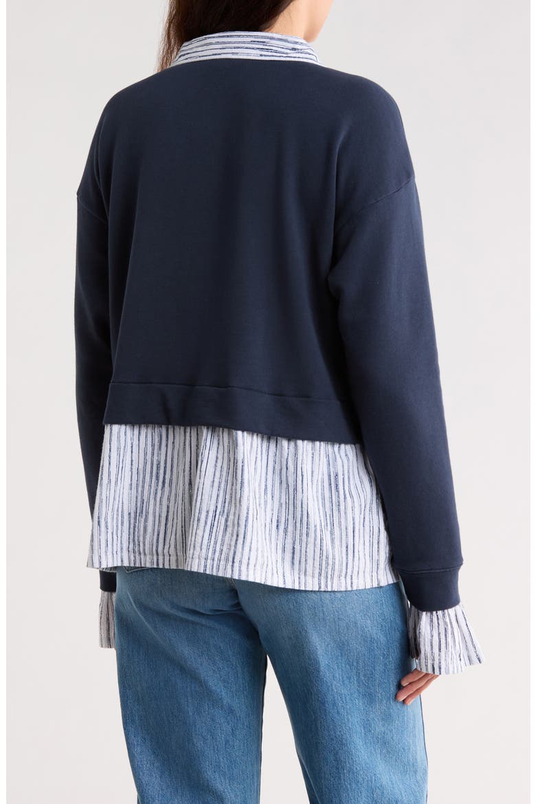 Layered Top, Alternate, color, NAVY BLUE/ WHITE
