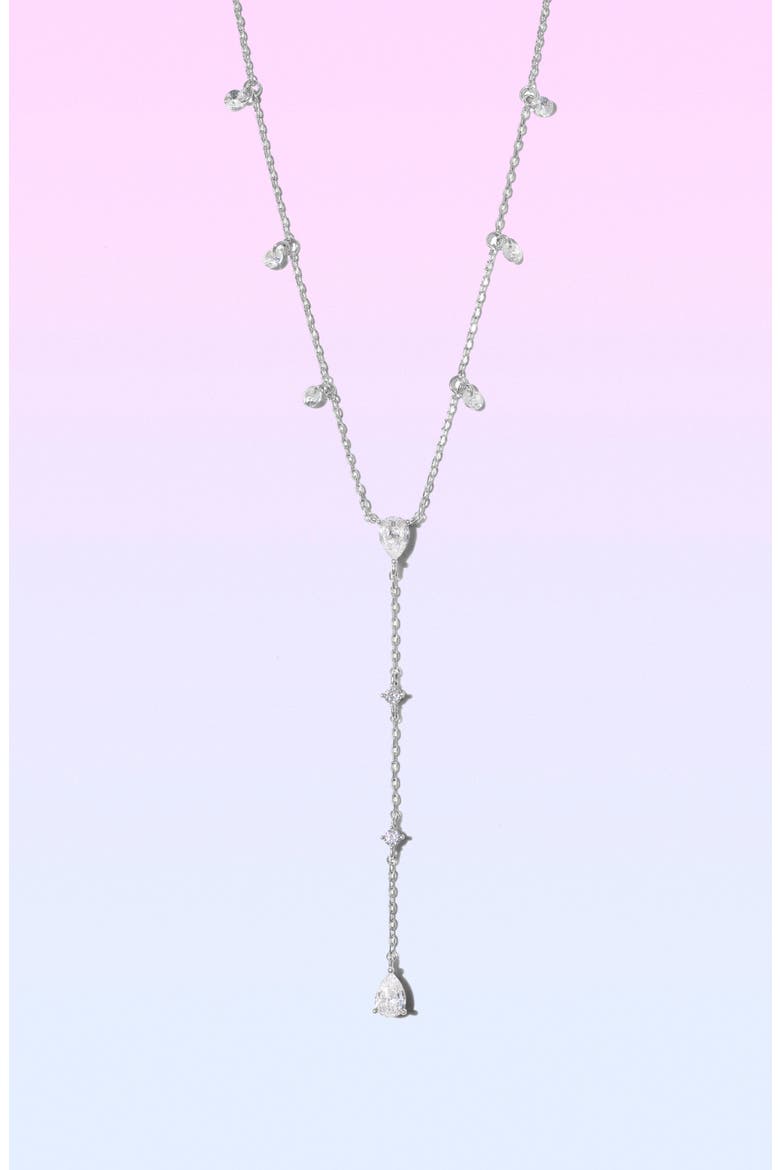 Pear Drop Necklace, Alternate, color, SILVER