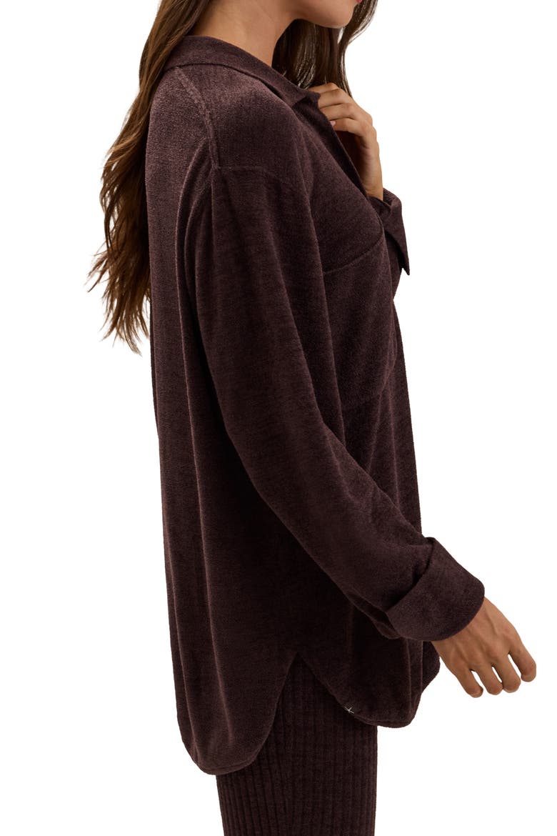 CozyChic Ultra Lite Patch Pocket Shacket, Alternate, color, UMBER