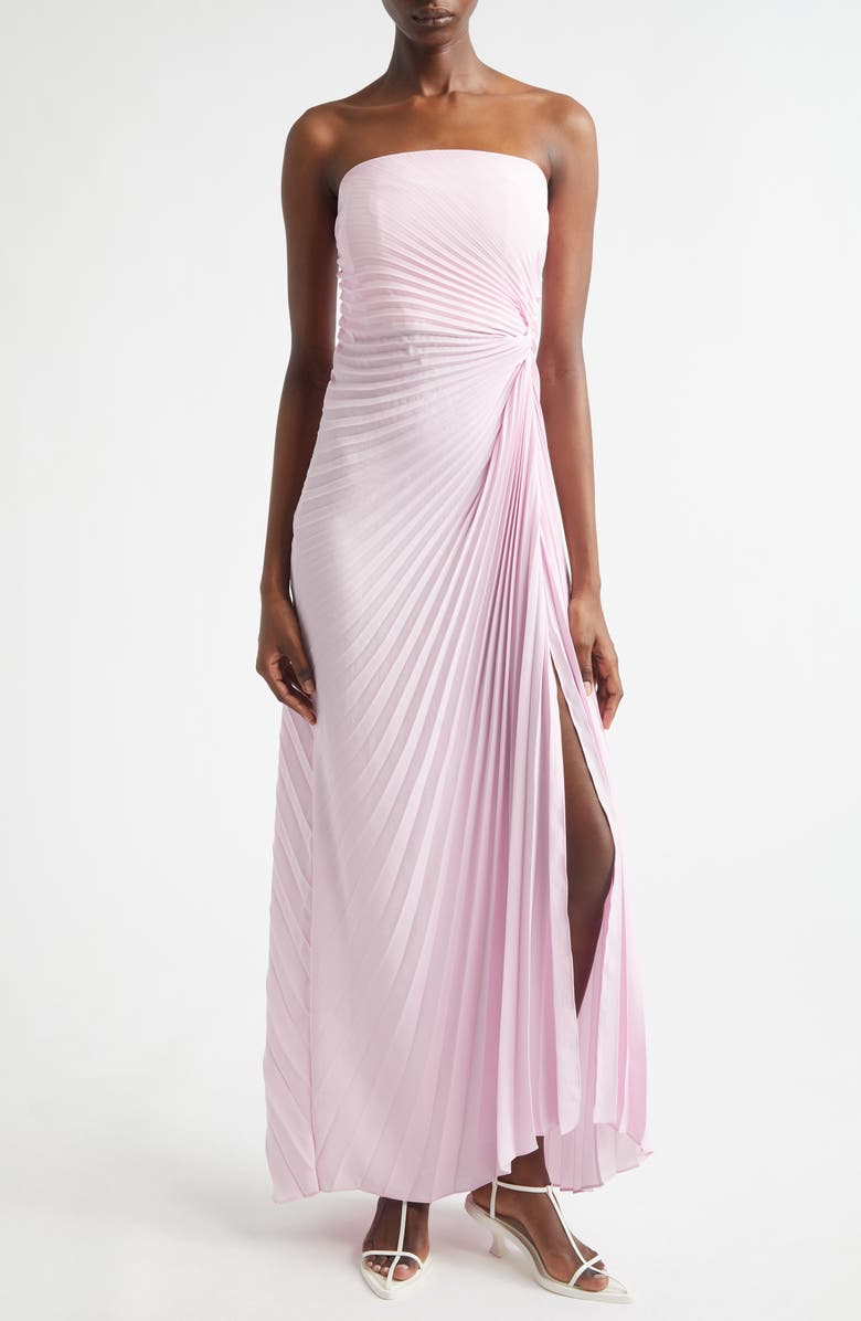 A.L.C. Layla Strapless Pleated Gown, Alternate, color, Wisteria