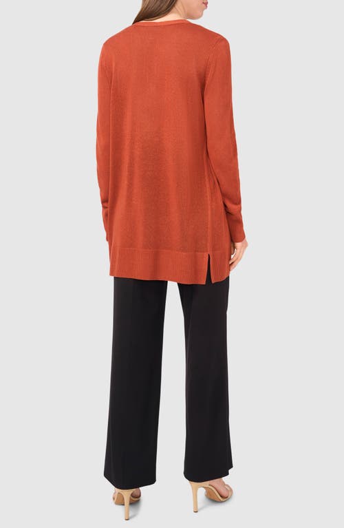 Halogenr Halogen(r) Side Slit Cardigan In Baked Clay