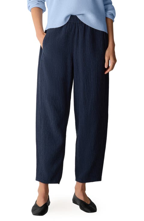 Stretch Organic Cotton Ankle Lantern Pants (Regular & Petite)