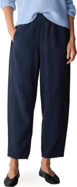 Eileen Fisher Stretch Organic Cotton Ankle Lantern Pants