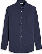 Bugatchi Julian Floral Jacquard Stretch Cotton Button-Up Shirt