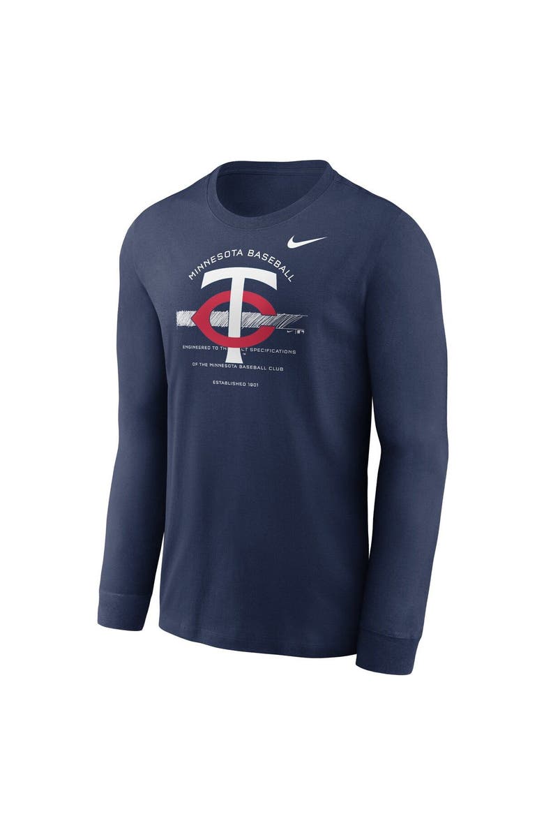 Nike Men's Nike Navy Minnesota Twins Over Arch Long Sleeve T-Shirt, Alternate, color, Navy