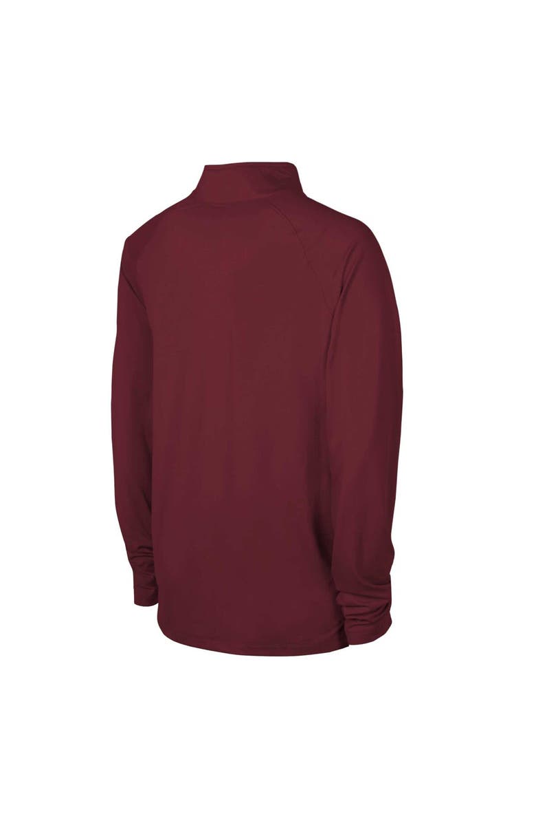 Outerstuff Men's Burgundy Washington Commanders Combine Authentic Raglan Quarter-Zip Top, Alternate, color,