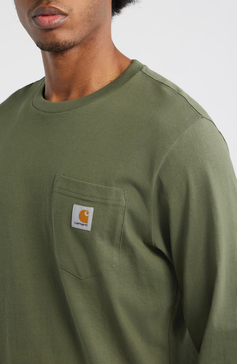 Carhartt Work In Progress Long Sleeve Pocket T-Shirt, Alternate, color, Leaf