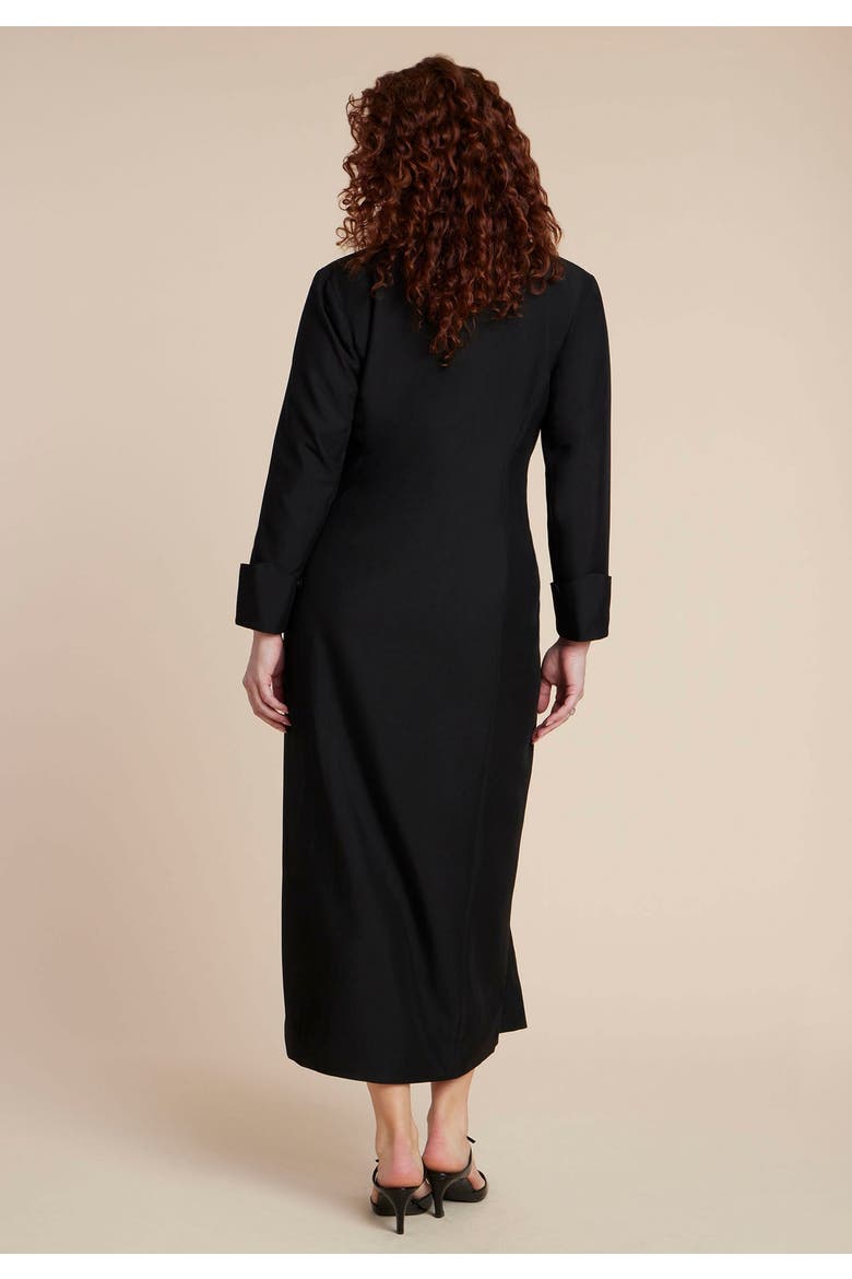 Colorblocked Maxi Blazer Dress, Alternate, color, BLACK ONYX