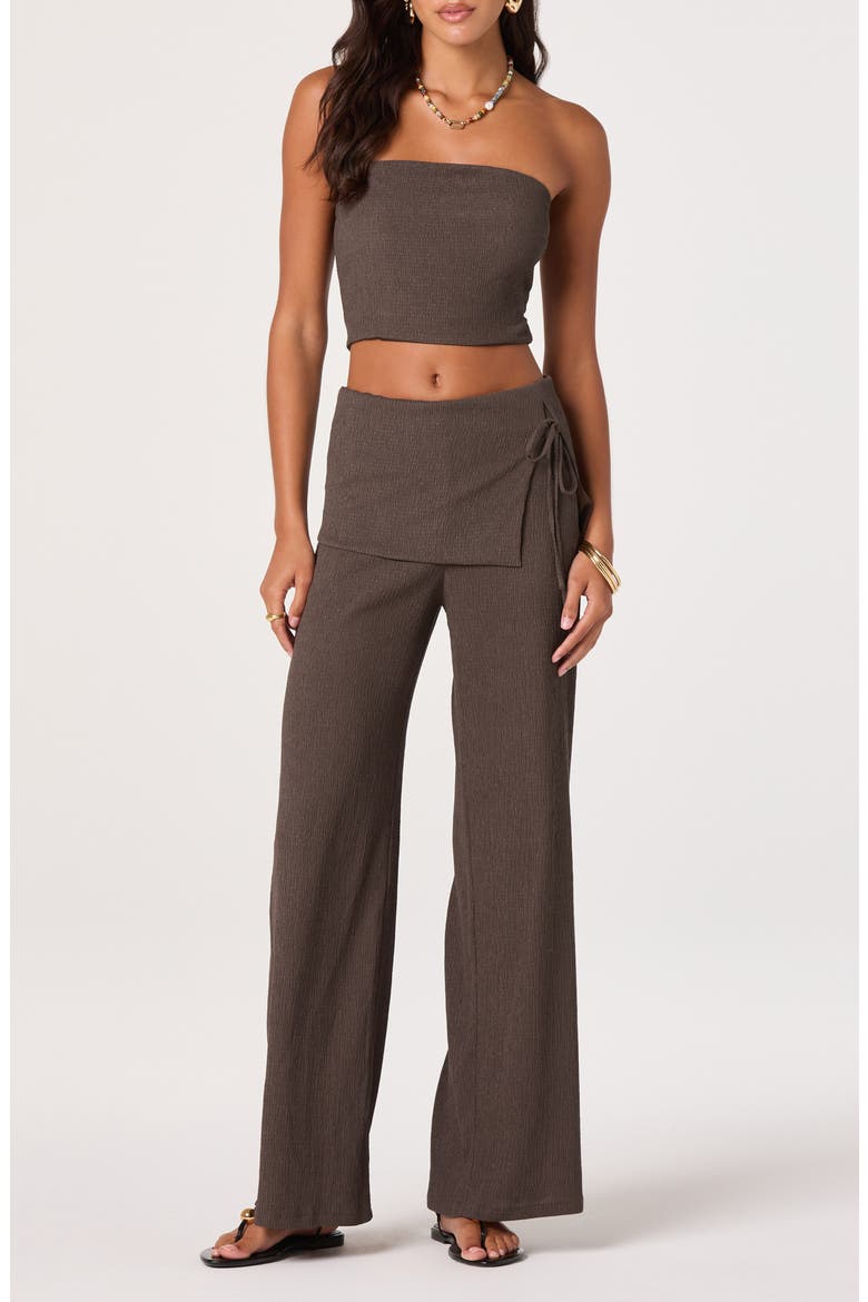 Kyara Tie Waist Straight Leg Pants, Alternate, color, TRUFFLE