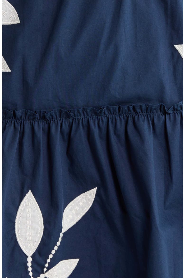Dixie Split Neck Cotton Shift Dress, Alternate, color, NAVY