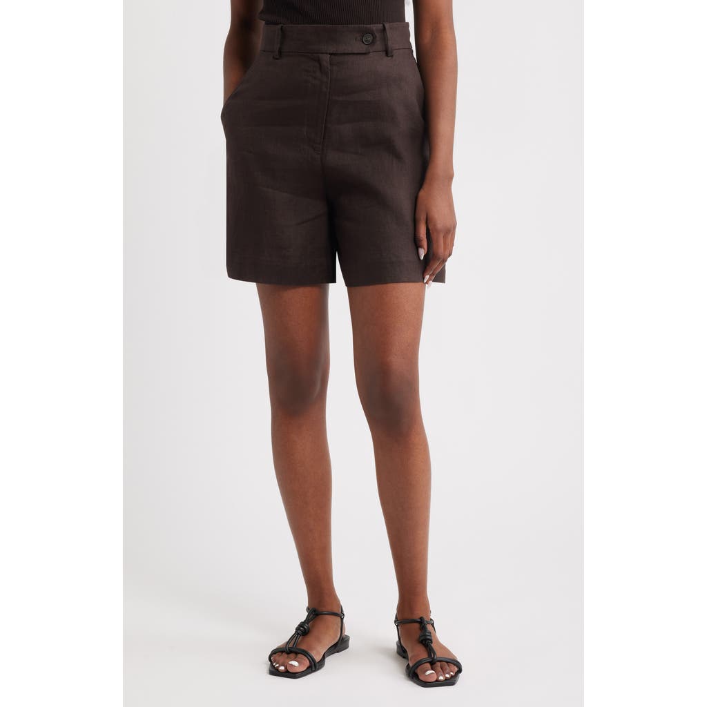 & Other Stories Linen Shorts in Brown Dark  product