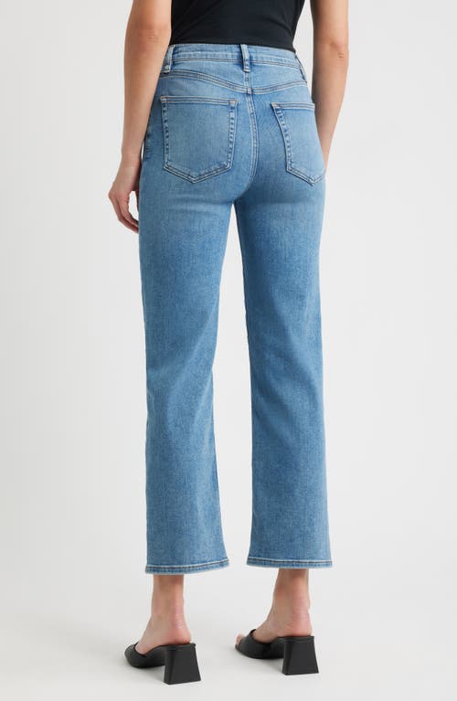 Frame Le Sleek Straight High Waist Straight Leg Jeans In Black