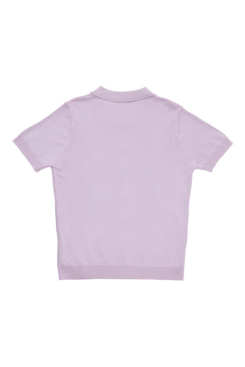 Kids' Short Sleeve Cardigan, Alternate, color, LAVENDER