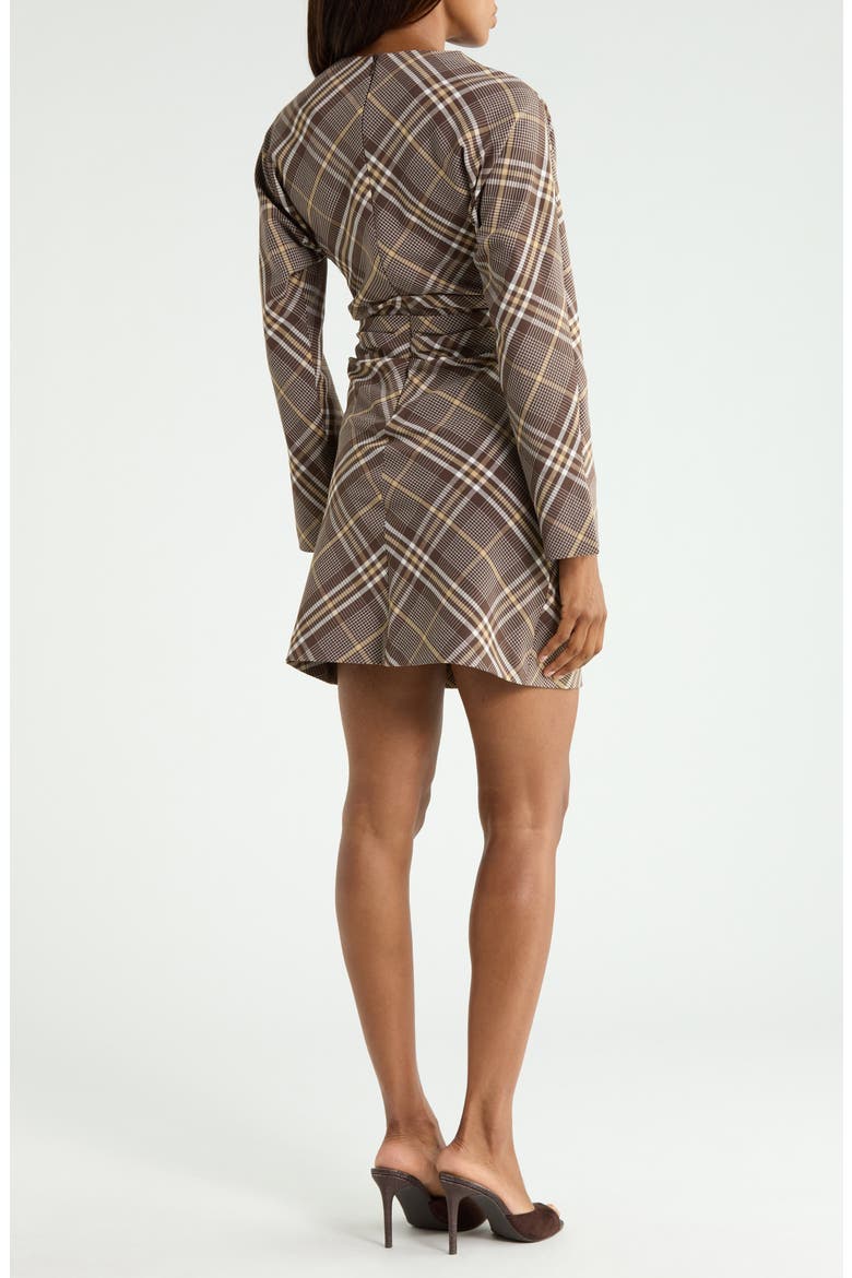 Harpor Long Sleeve Dress, Alternate, color, CHOCOLATE PLAID