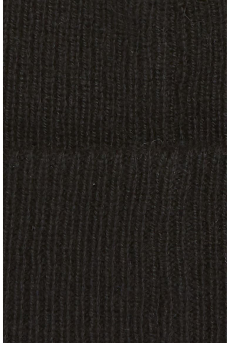 High Cuff Knit Wool & Cashmere Beanie, Alternate, color, BLACK