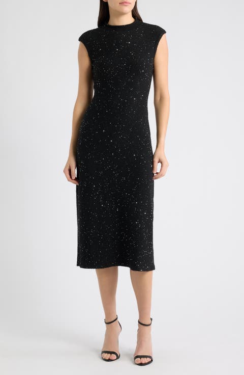 Cap Sleeve Body-Con Sweater Dress