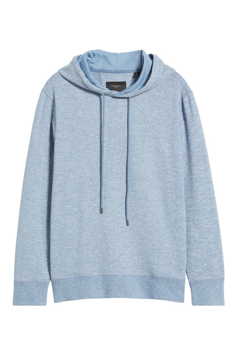 Pinstripe Pajama Hoodie, Alternate, color, BLUE STRIPE