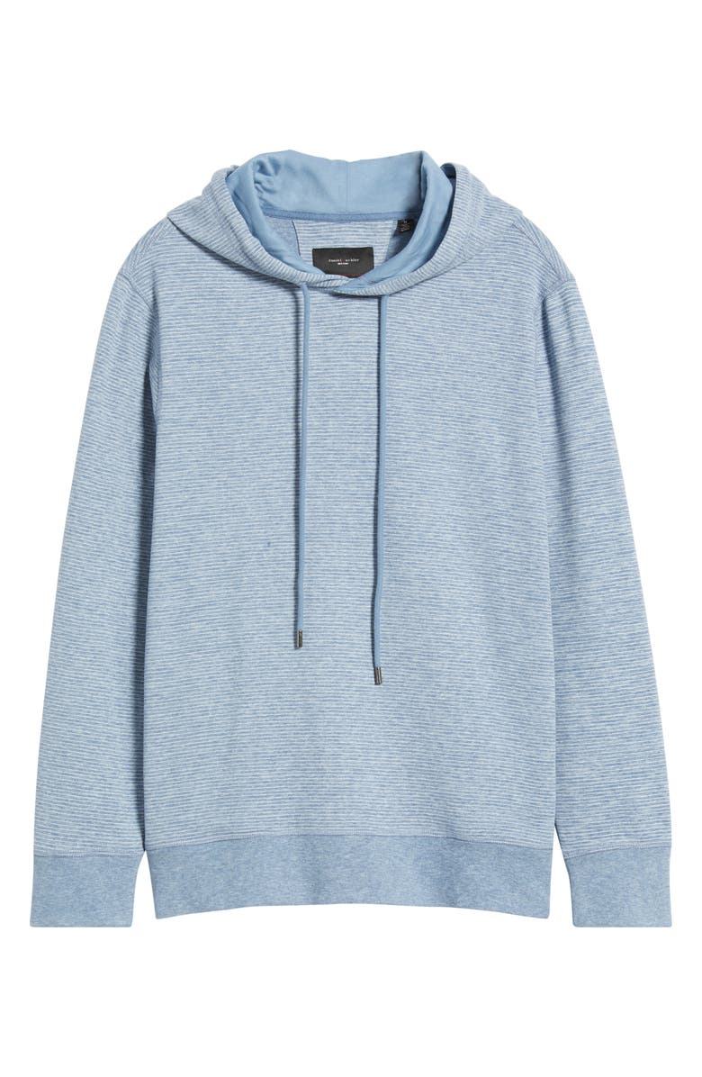 Daniel Buchler Pinstripe Pajama Hoodie, Alternate, color, Blue Stripe