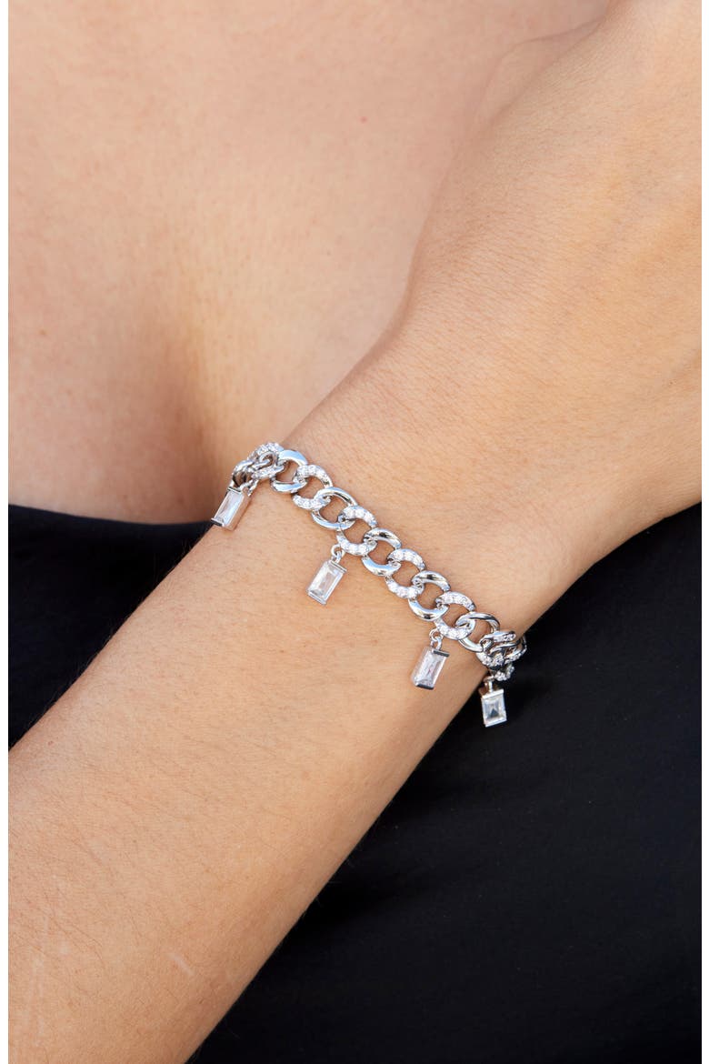 Curb Chain Fringe Bracelet, Alternate, color, WHITE