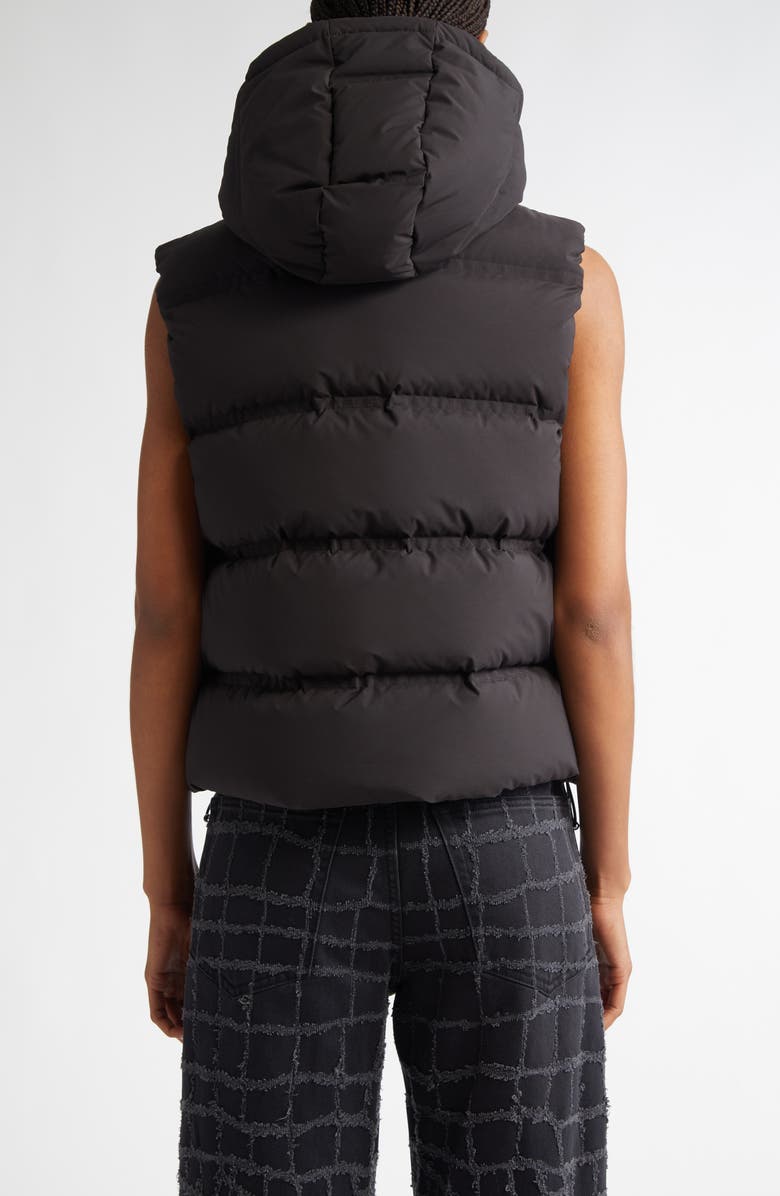 Crop Hooded Down Puffer Vest