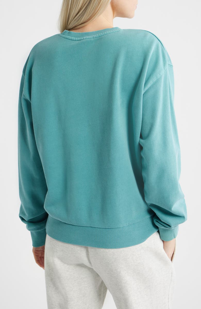 Rip Curl Sunset Surf Relaxed Cotton Graphic Sweatshirt, Alternate, color, Dusty Turquoise