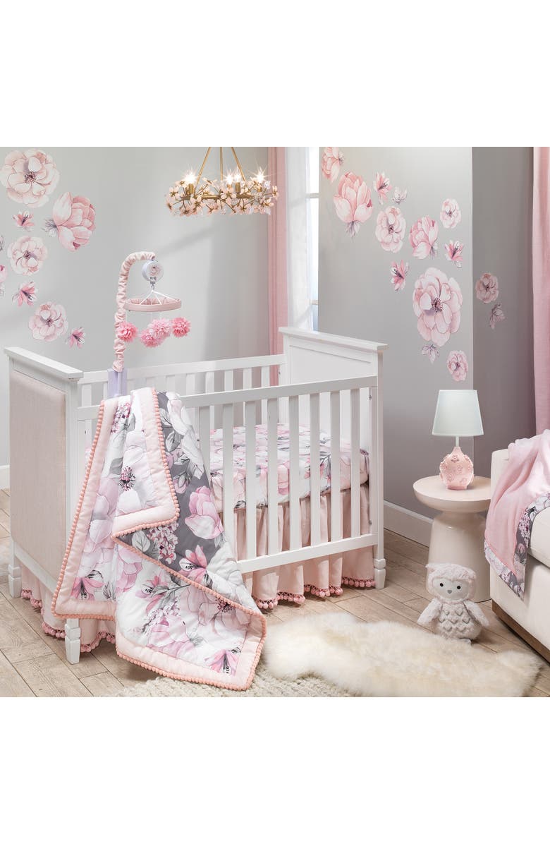 Lambs 
Ivy Signature Botanical Baby Floral Nursery Lamp with Shade 
Bulb, Alternate, color, Pink